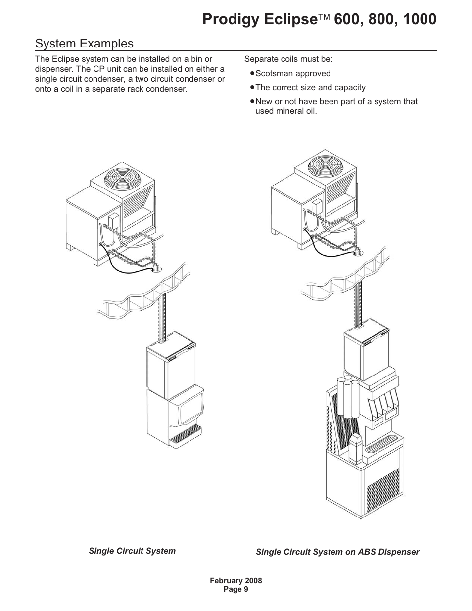 System examples | Scotsman 600 Prodigy Eclipse User Manual | Page 9 / 50
