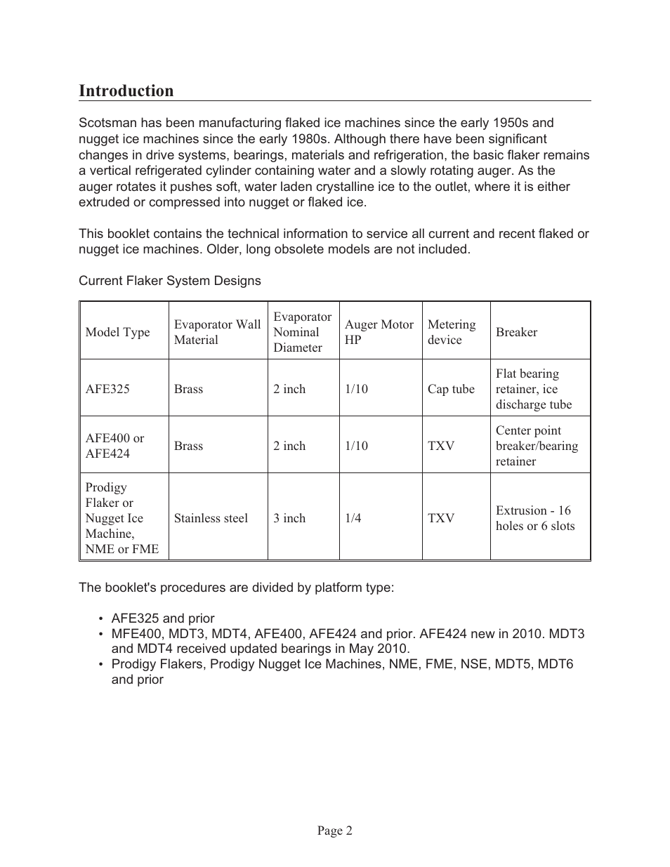 Introduction | Scotsman Flaked Ice Machines User Manual | Page 3 / 22