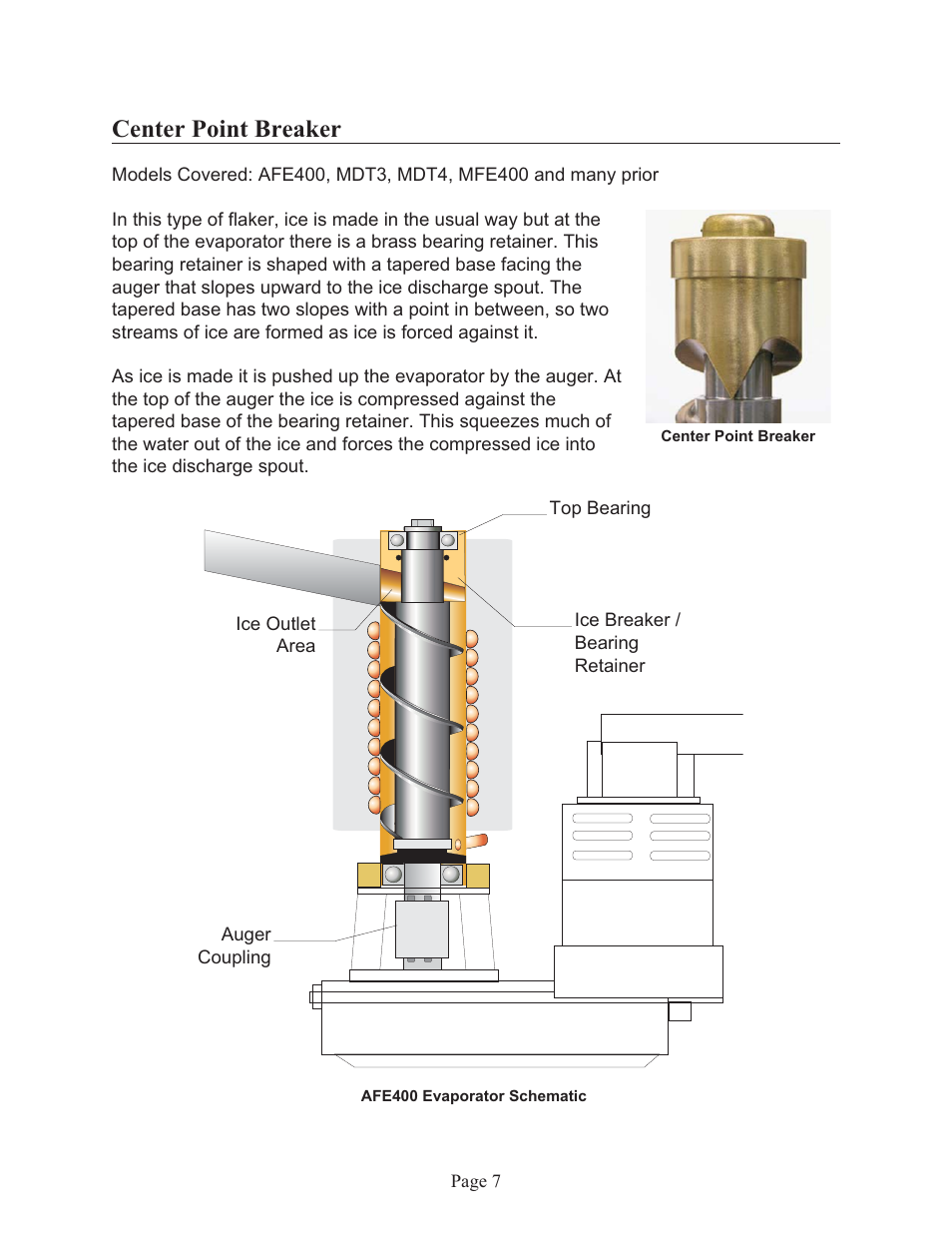 Center point breaker | Scotsman Flaked Ice Machines User Manual | Page 8 / 22