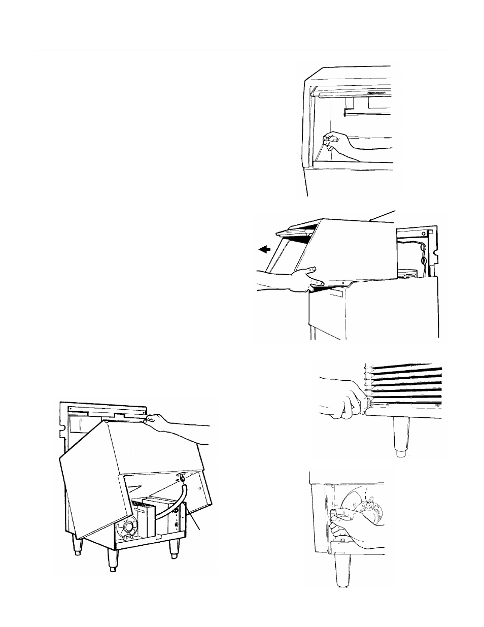 Cabinet removal, Afe400, Removal of the cabinet | Scotsman AFE400 User Manual | Page 7 / 25