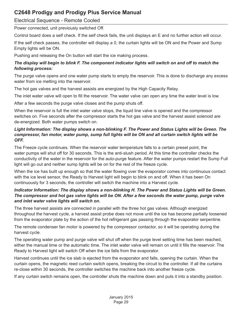 C2648 prodigy and prodigy plus service manual | Scotsman C2648 User Manual | Page 29 / 67