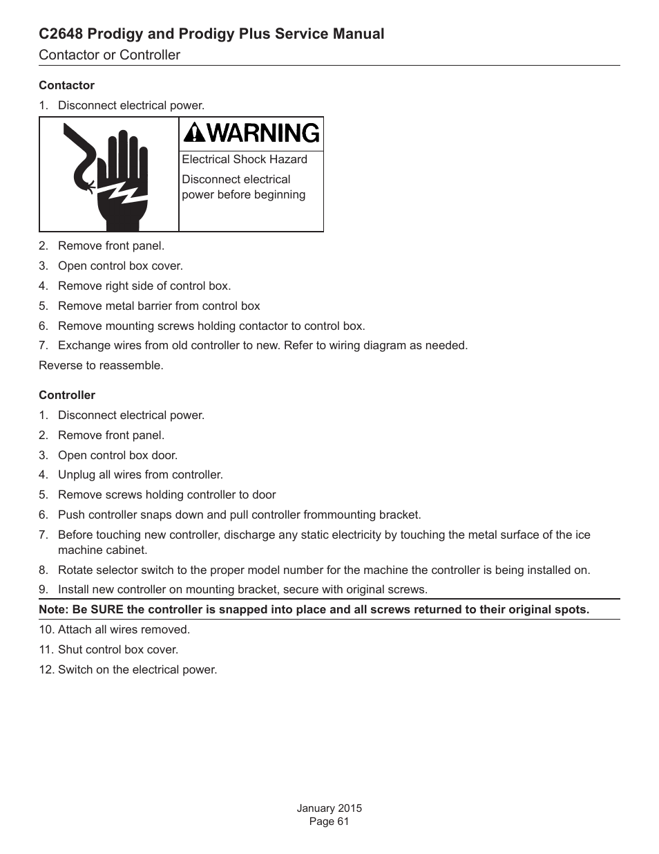 C2648 prodigy and prodigy plus service manual | Scotsman C2648 User Manual | Page 61 / 67