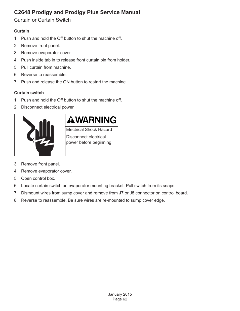 C2648 prodigy and prodigy plus service manual | Scotsman C2648 User Manual | Page 62 / 67