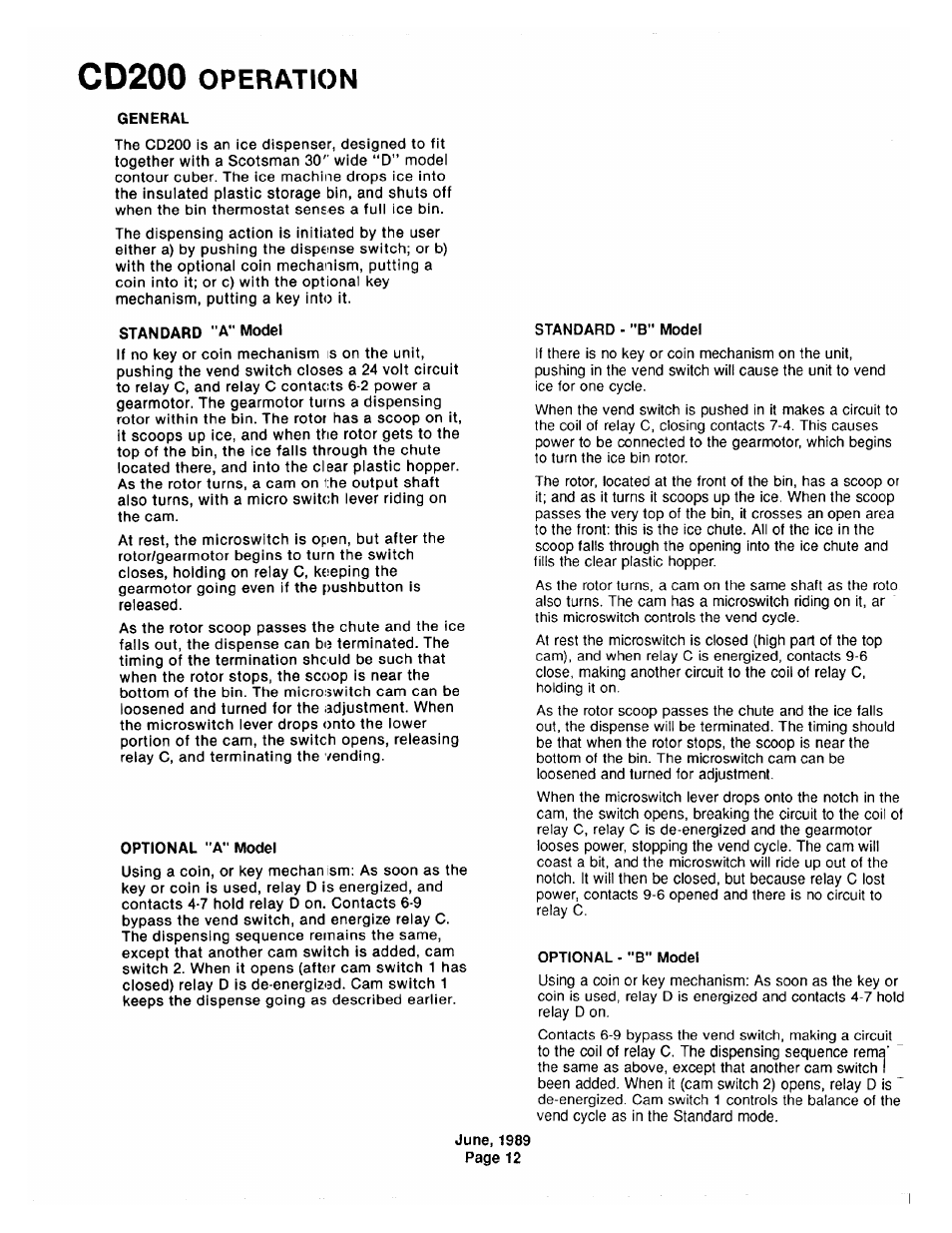 Scotsman CD200 User Manual | Page 11 / 19