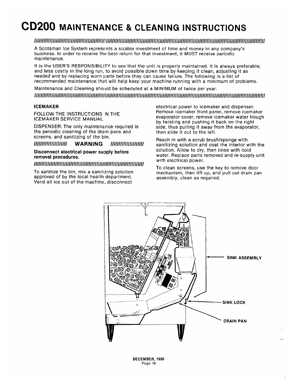 Scotsman CD200 User Manual | Page 15 / 19