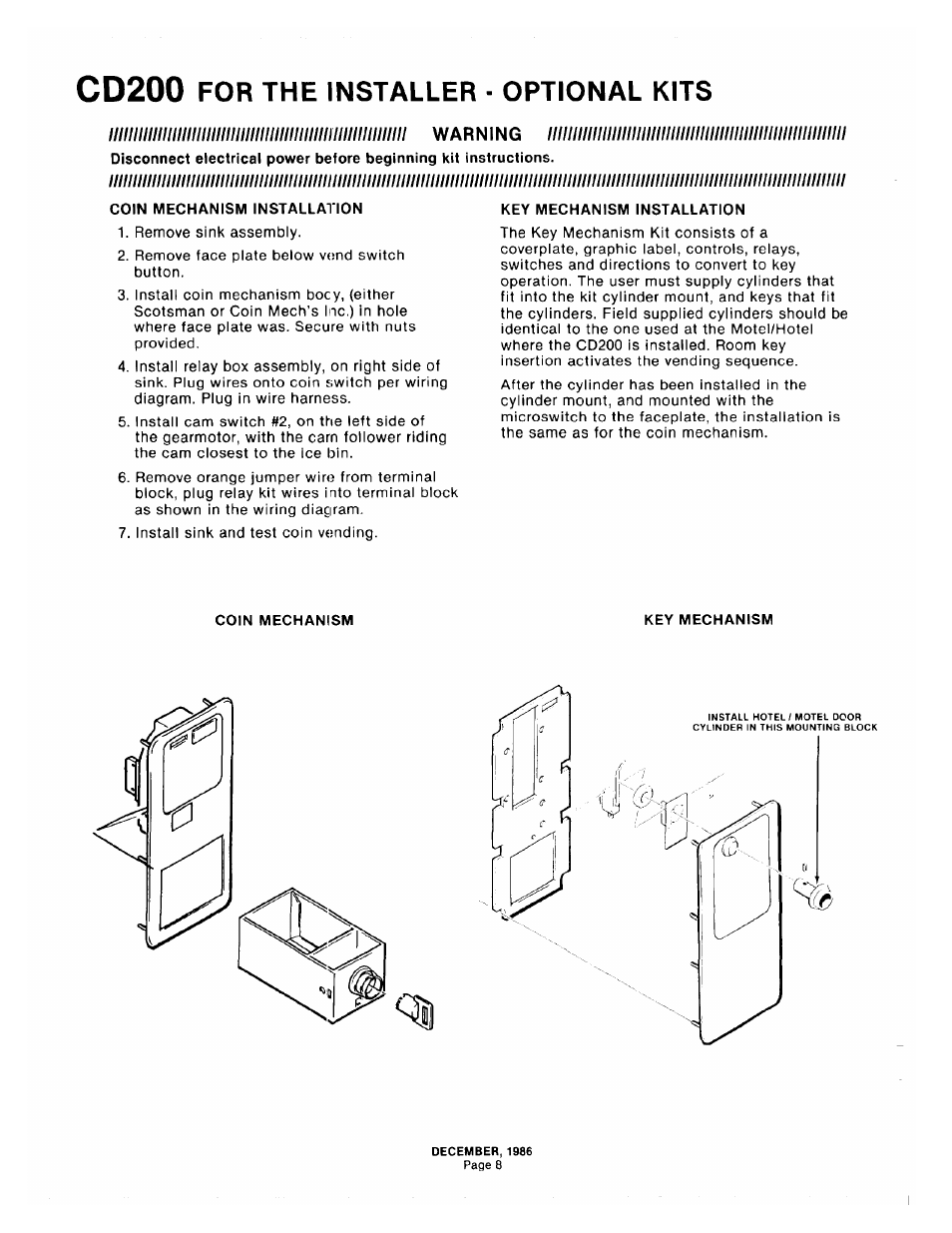 Kits | Scotsman CD200 User Manual | Page 7 / 19
