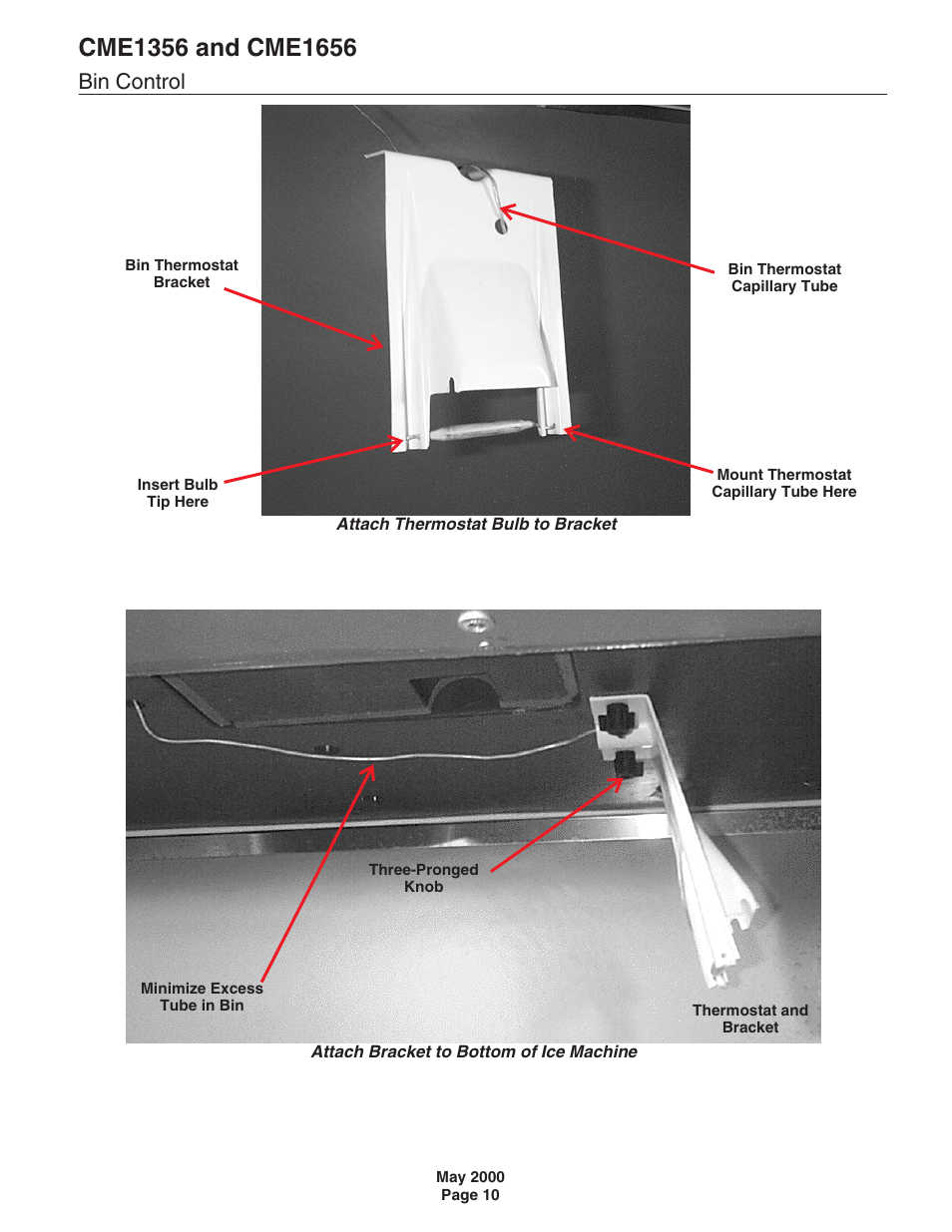 Bin control | Scotsman CME1356 User Manual | Page 10 / 43
