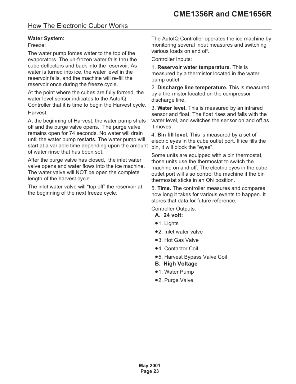 Scotsman CME1356R User Manual | Page 23 / 47