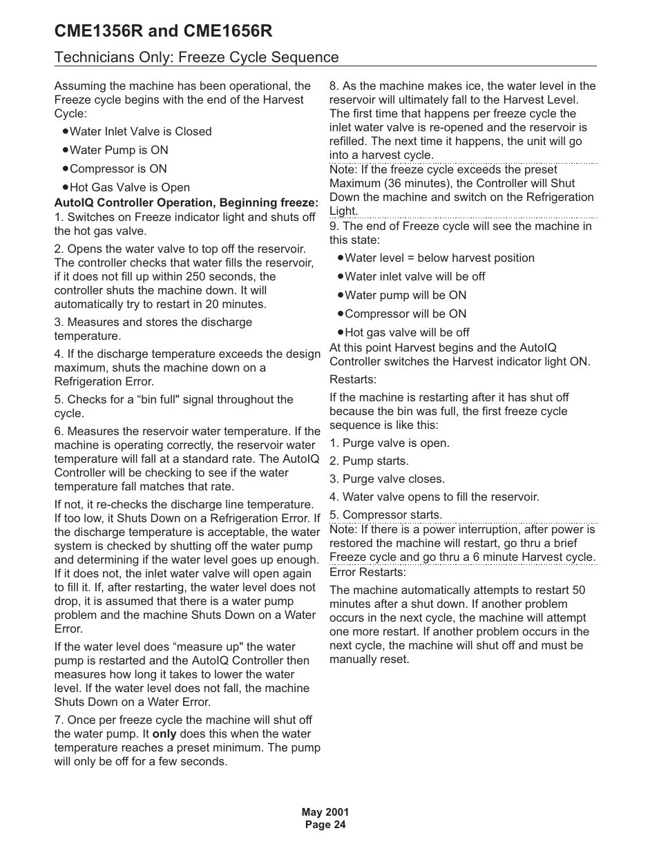 Scotsman CME1356R User Manual | Page 24 / 47