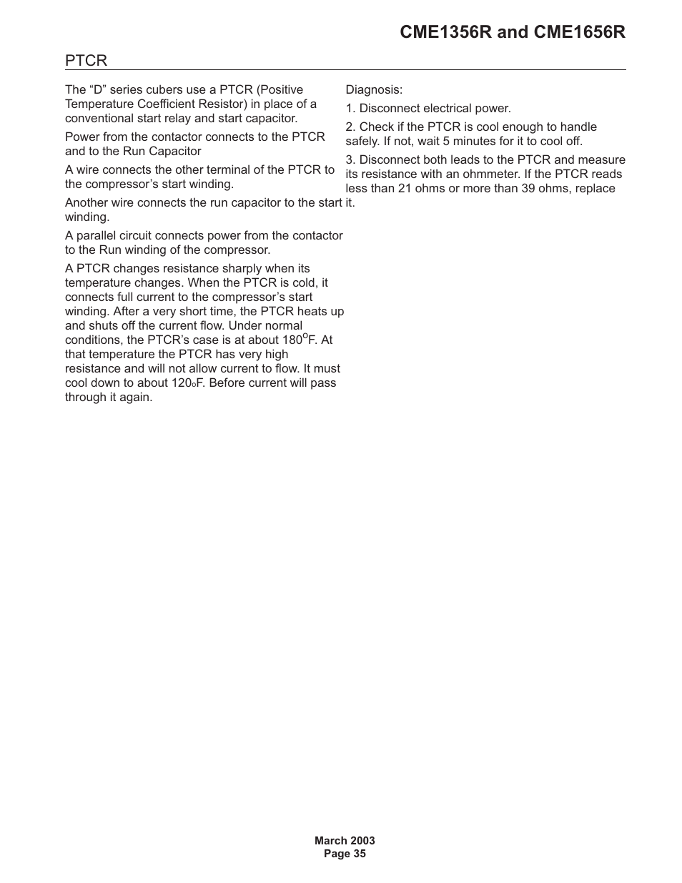 Ptcr | Scotsman CME1356R User Manual | Page 35 / 47