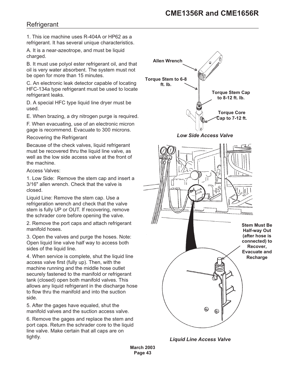 Refrigerant | Scotsman CME1356R User Manual | Page 43 / 47