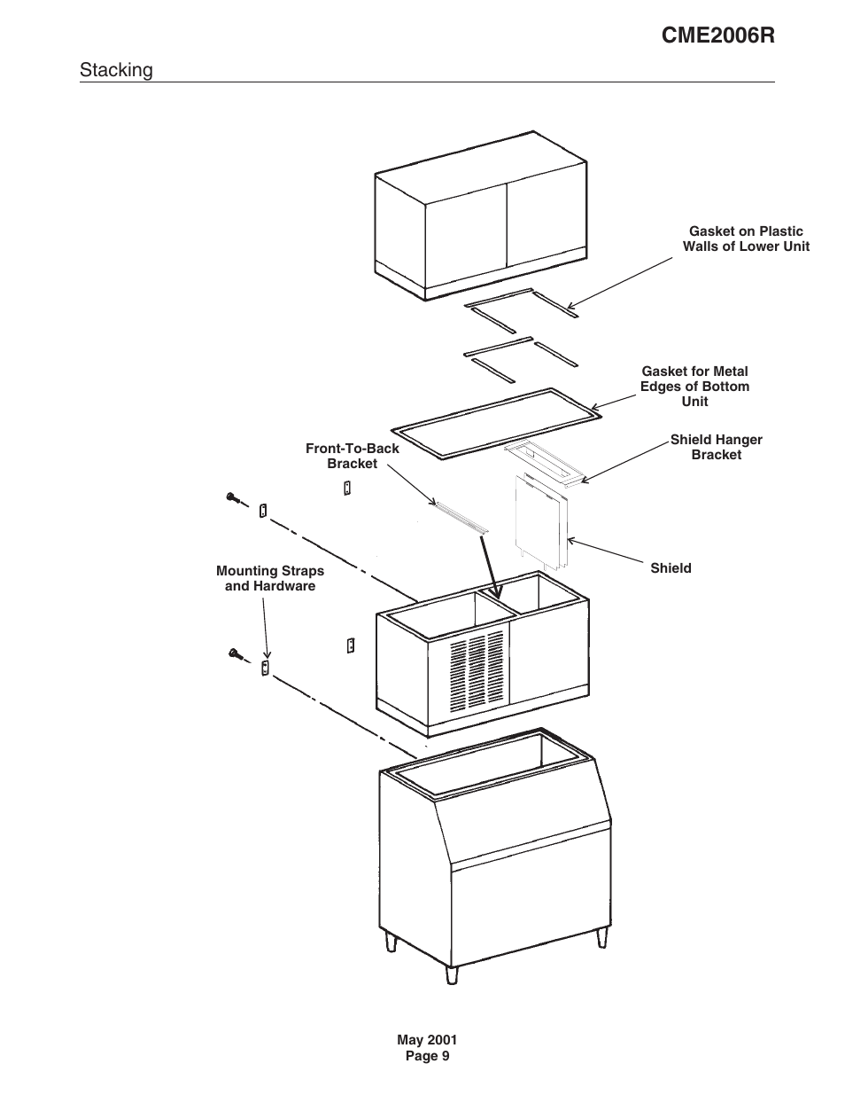 Cme2006r, Stacking | Scotsman CME2006R User Manual | Page 9 / 46
