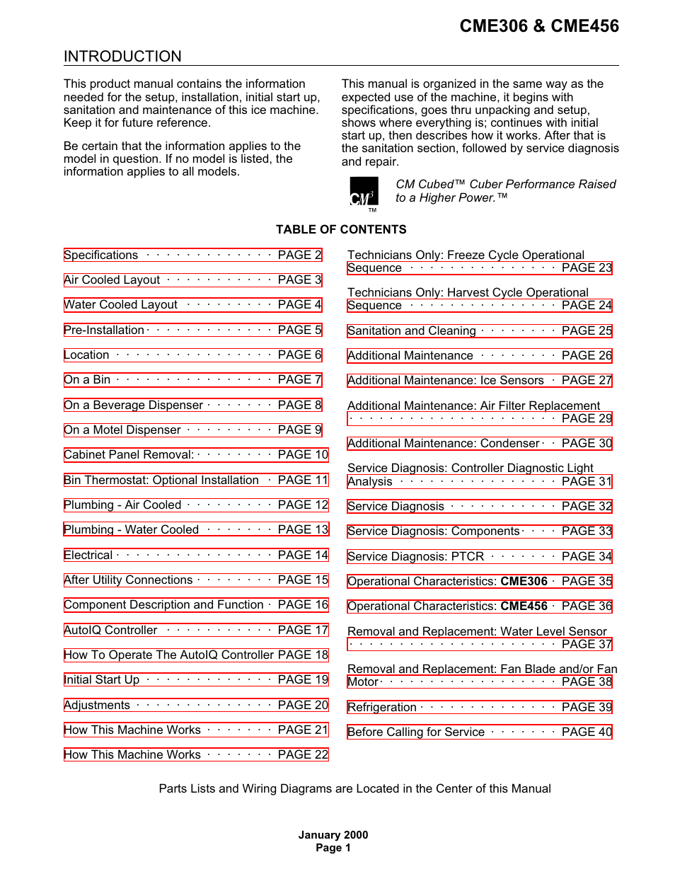 Scotsman CME306 User Manual | 42 pages