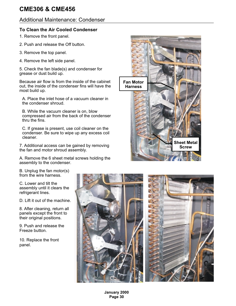 Additional maintenance: condenser | Scotsman CME306 User Manual | Page 30 / 42