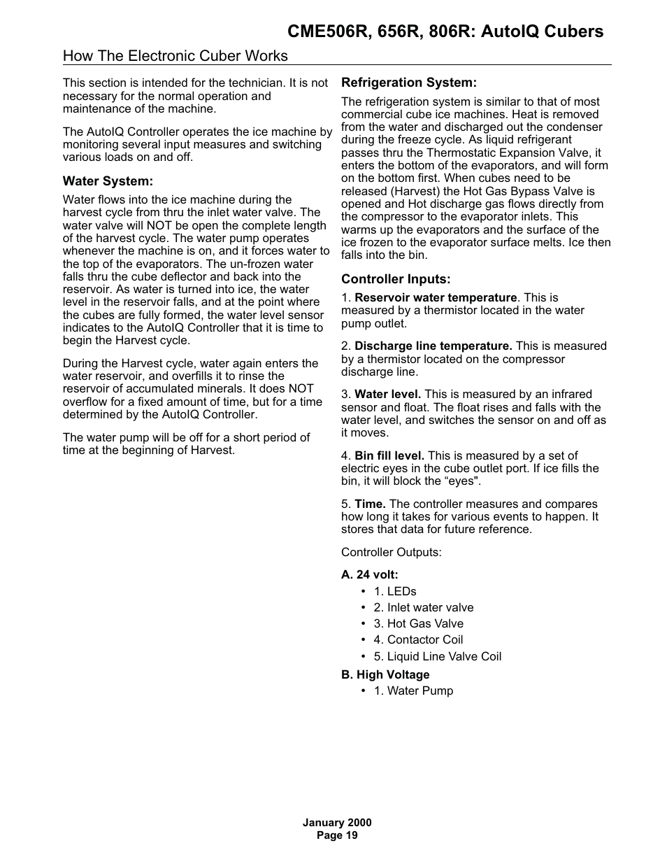 How the electronic cuber works | Scotsman CME506R AutoIQ User Manual | Page 19 / 43