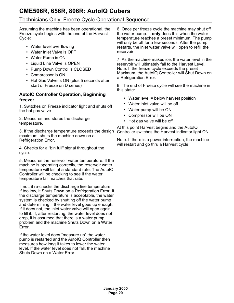 Scotsman CME506R AutoIQ User Manual | Page 20 / 43