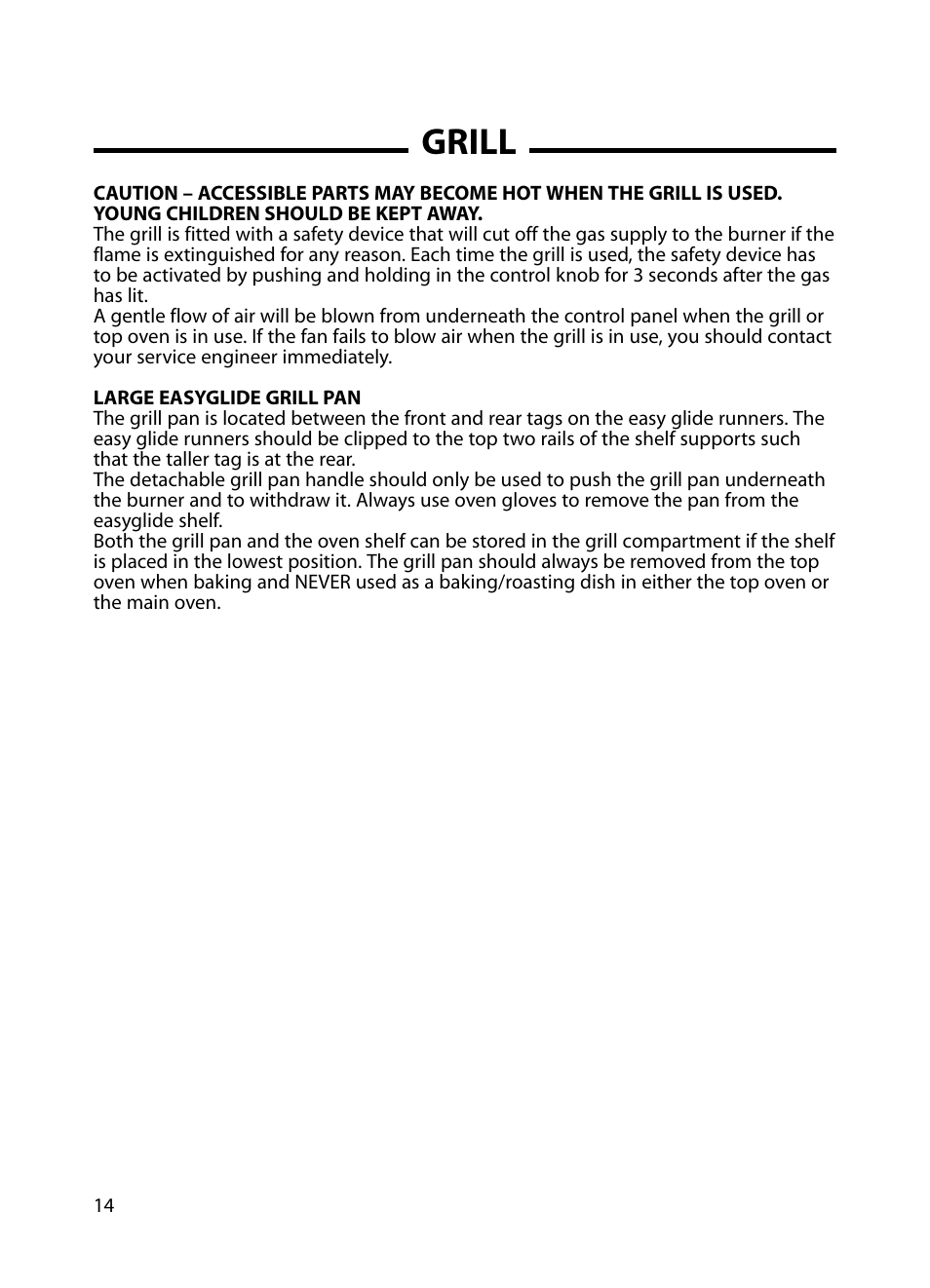 Grill | Cannon Professional 60 C60GP User Manual | Page 14 / 36