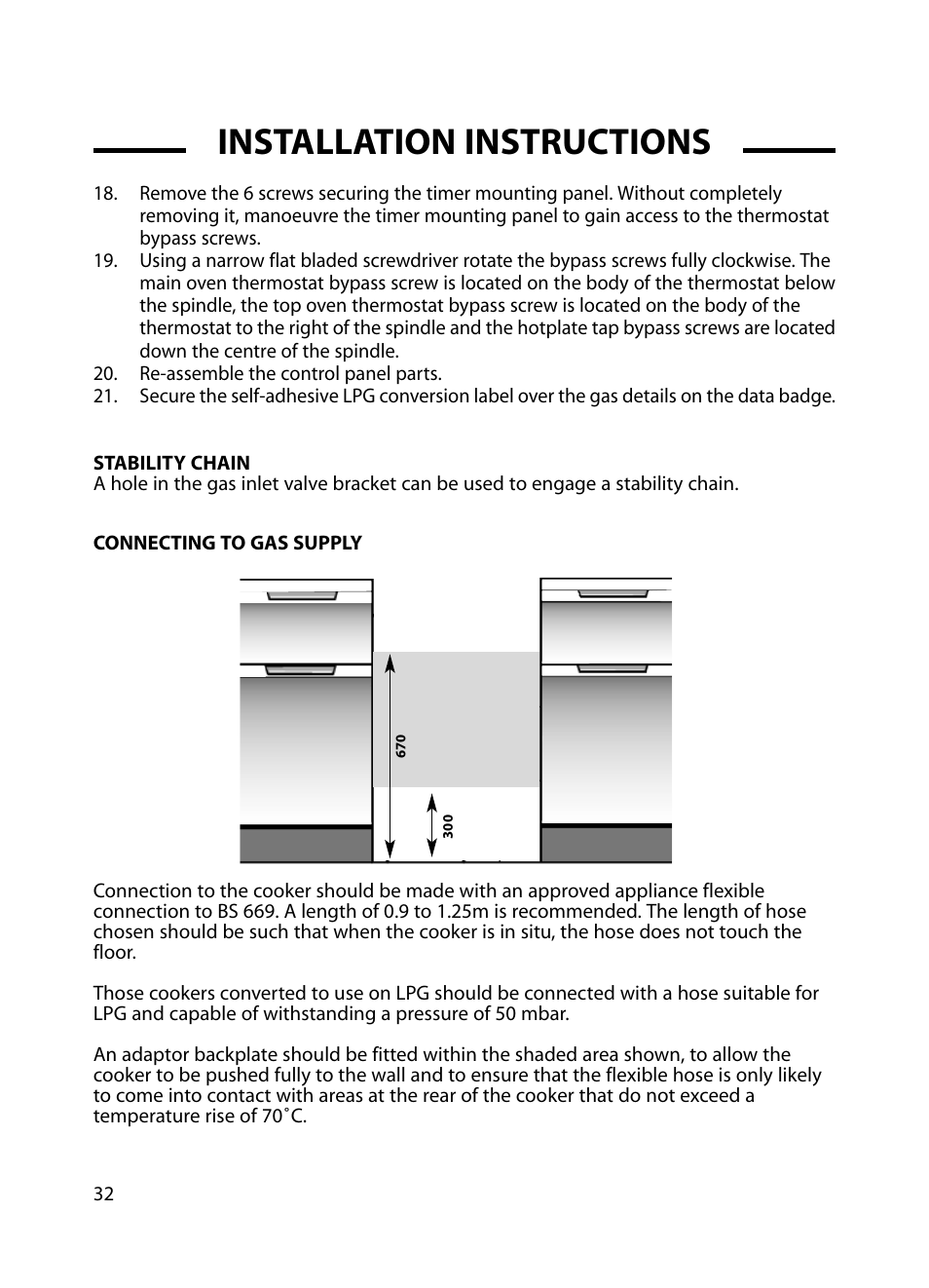 Installation instructions | Cannon Professional 60 C60GP User Manual | Page 32 / 36