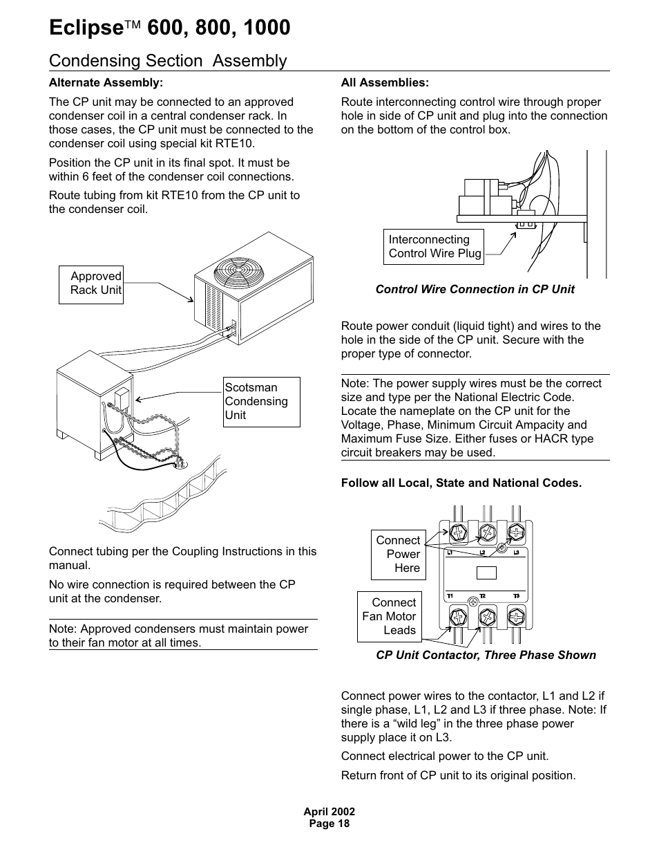 Scotsman 600 Eclipse User Manual | Page 18 / 50