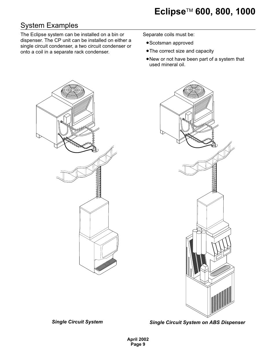 System examples | Scotsman 600 Eclipse User Manual | Page 9 / 50