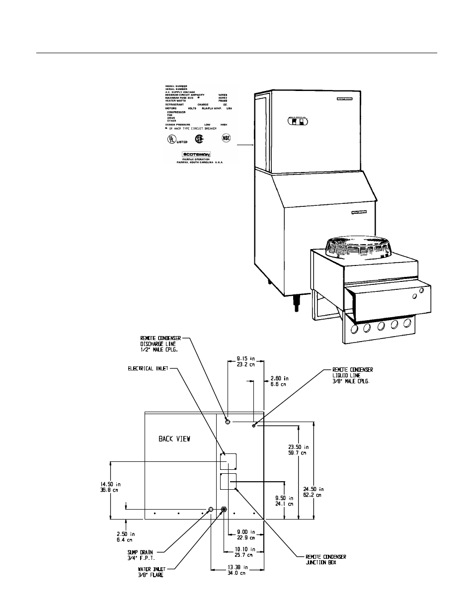Ice machine specifications | Scotsman CME865R User Manual | Page 3 / 32