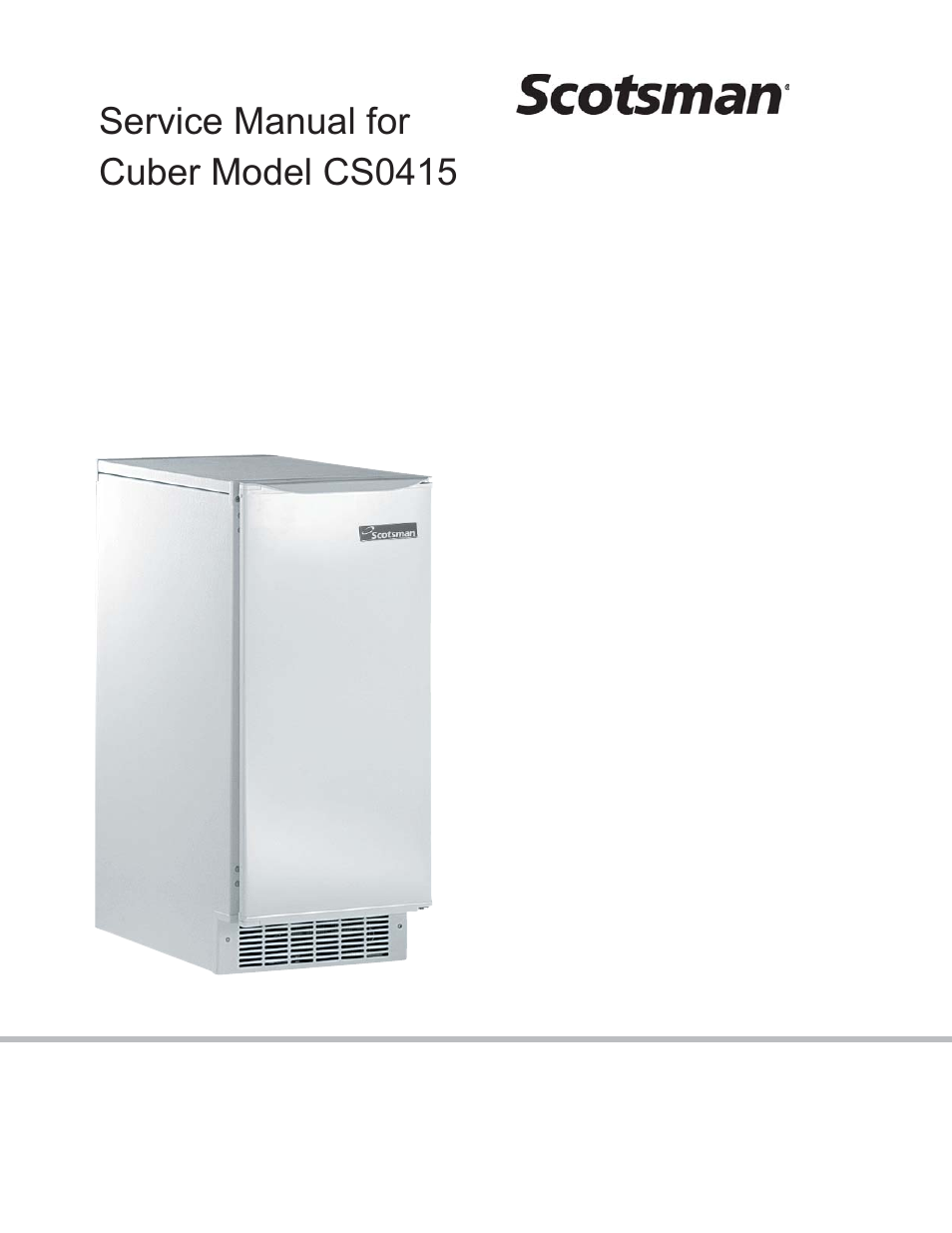 Scotsman CS0415 User Manual | 28 pages