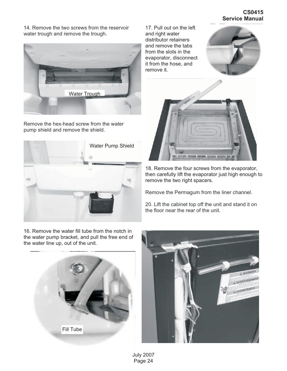 Scotsman CS0415 User Manual | Page 24 / 28