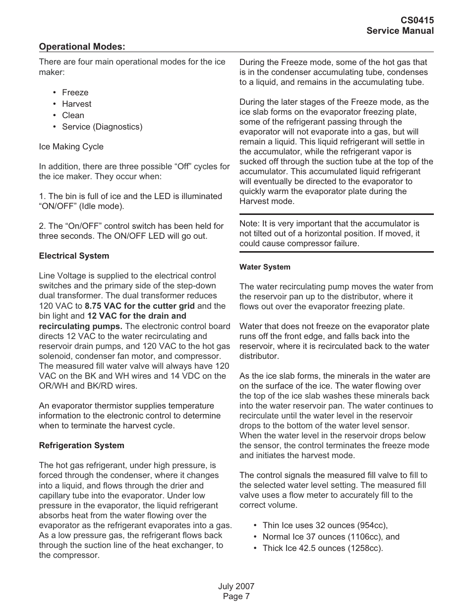 Scotsman CS0415 User Manual | Page 7 / 28