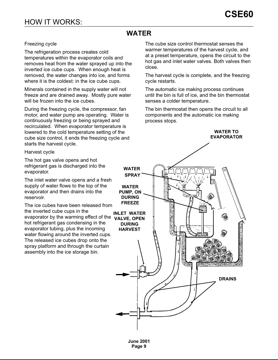 Cse60, How it works, Water | Scotsman CSE60 User Manual | Page 9 / 18