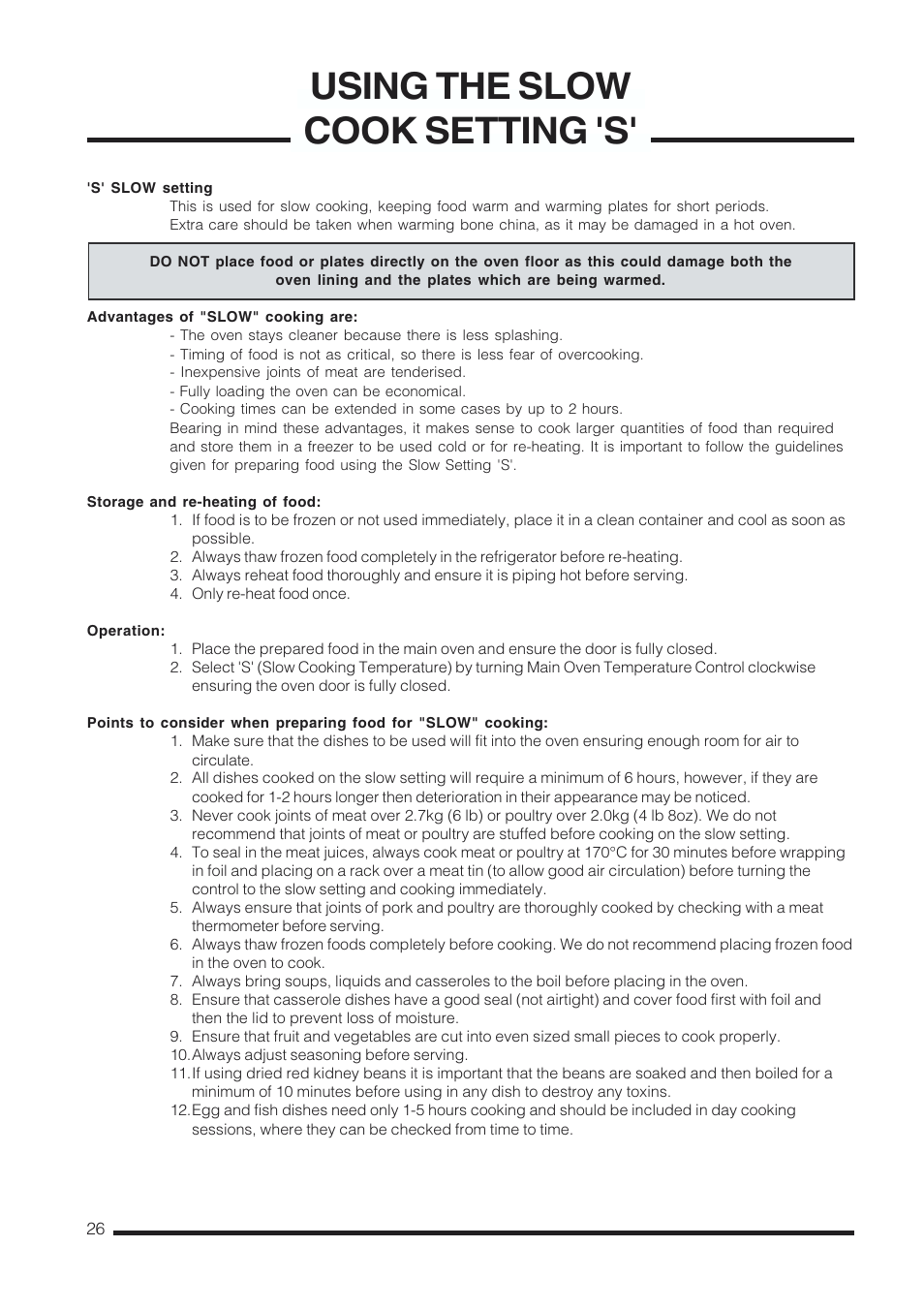 Using the slow cook setting 's | Cannon Kendal Pressure Cookers User Manual | Page 26 / 36