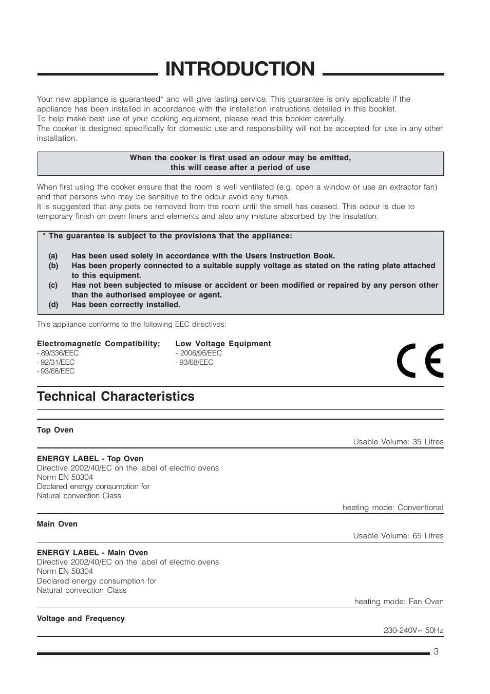 Introduction, Technical characteristics | Cannon Kendal Pressure Cookers User Manual | Page 3 / 36