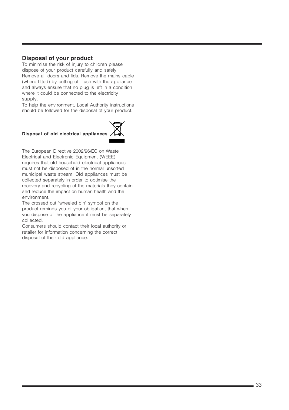 Disposal of your product | Cannon Kendal Pressure Cookers User Manual | Page 33 / 36