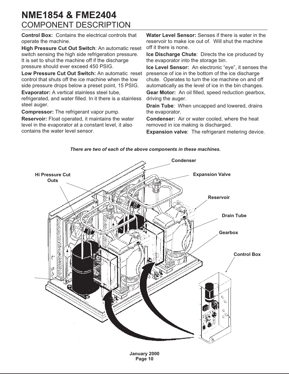 Component description | Scotsman NME1854 User Manual | Page 10 / 32