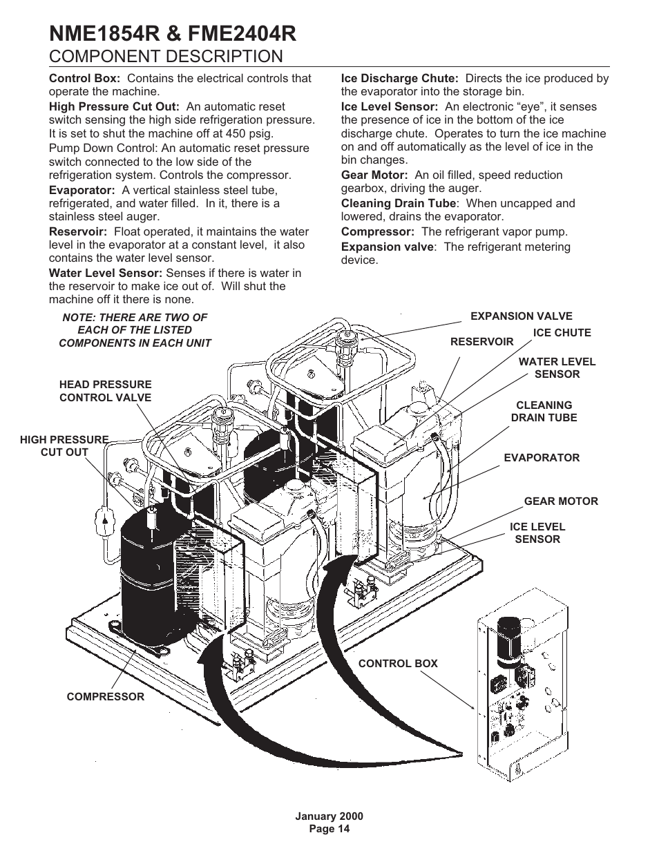 Component description | Scotsman NME1854R User Manual | Page 14 / 35