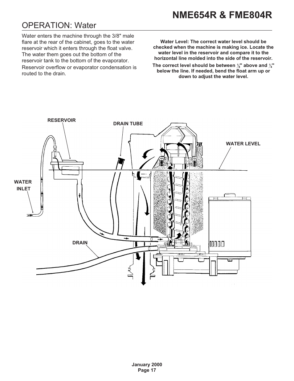 Operation: water | Scotsman NME654R User Manual | Page 17 / 35
