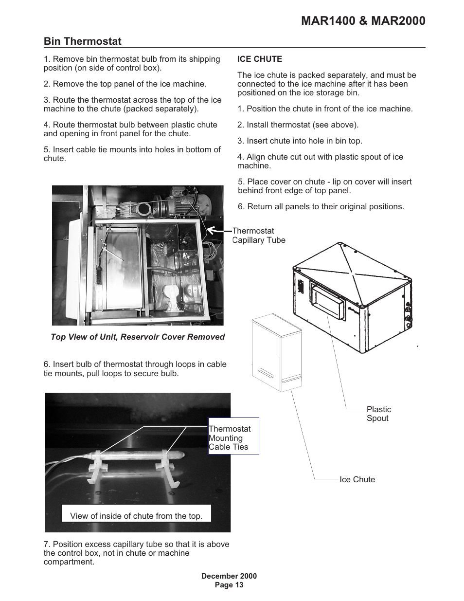 Bin thermostat 13, Bin thermostat | Scotsman MAR1400 User Manual | Page 13 / 33