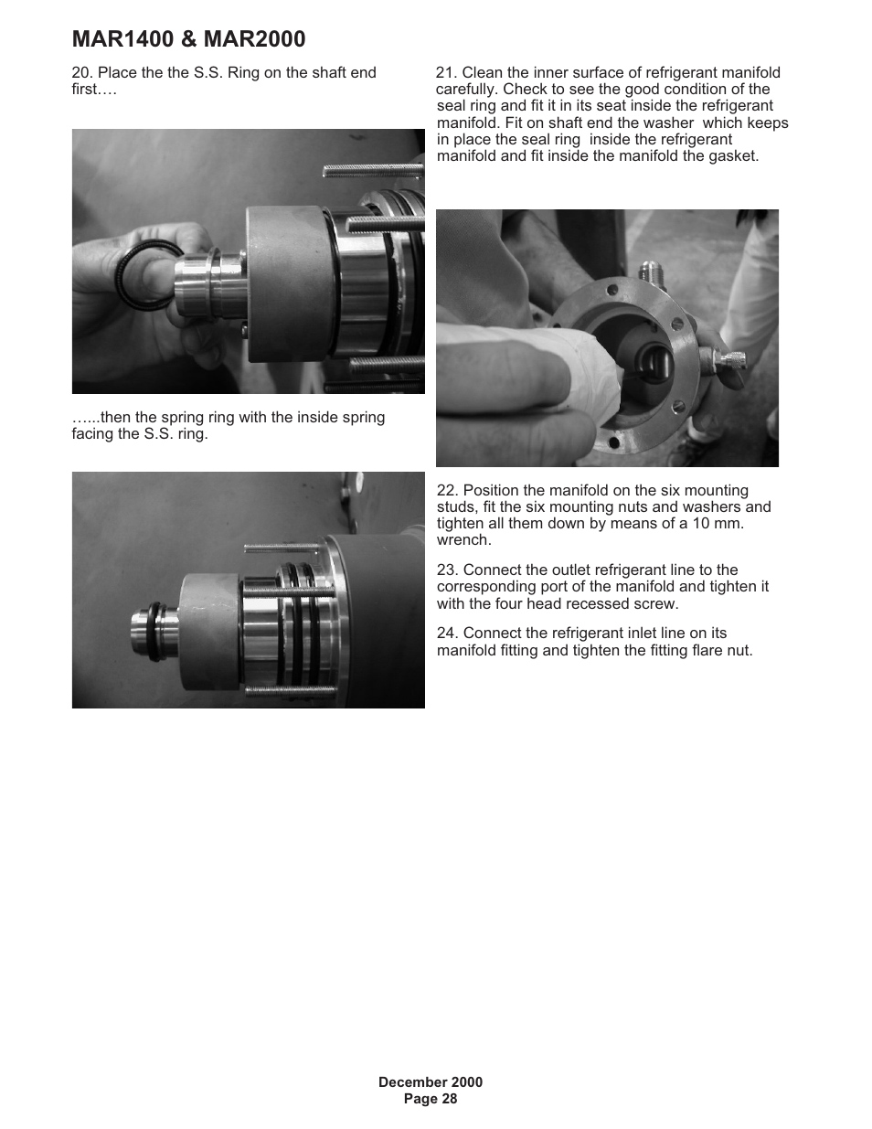 Scotsman MAR1400 User Manual | Page 28 / 33