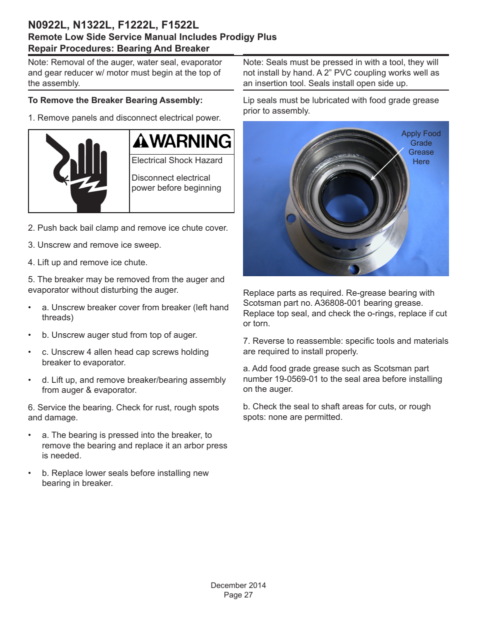 Scotsman F1222L Service Manual User Manual | Page 27 / 34