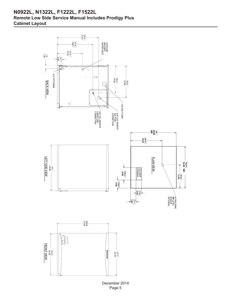Cabinet layout | Scotsman F1222L Service Manual User Manual | Page 5 / 34