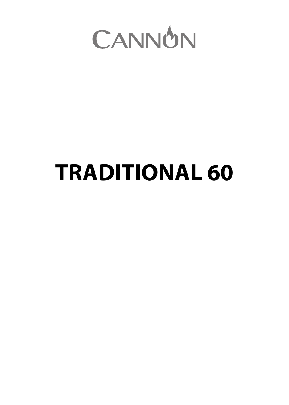 Cannon TRADITIONAL 60 User Manual | 36 pages