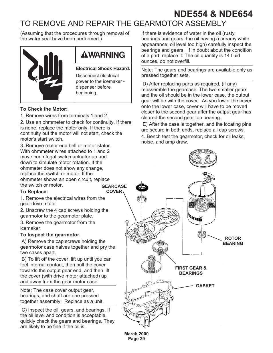 Scotsman NDE554 User Manual | Page 29 / 30