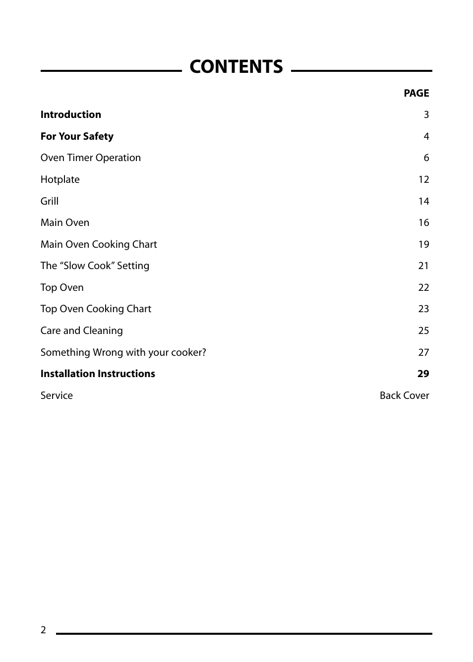 Cannon PEMBROKE 10695G User Manual | Page 2 / 40