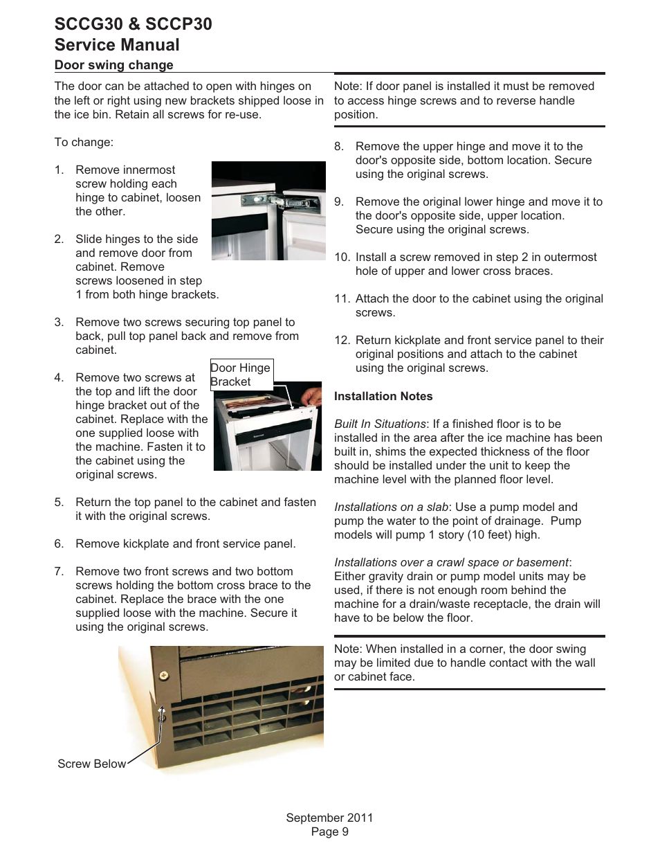 Sccg30 & sccp30 service manual | Scotsman SCCG30 User Manual | Page 10 / 30