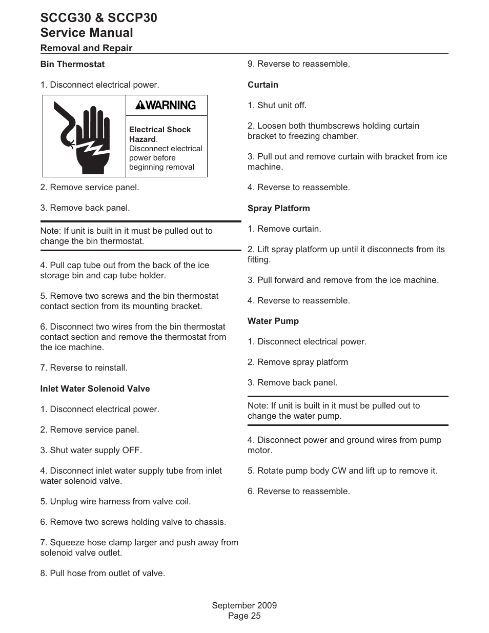Sccg30 & sccp30 service manual | Scotsman SCCG30 User Manual | Page 26 / 30