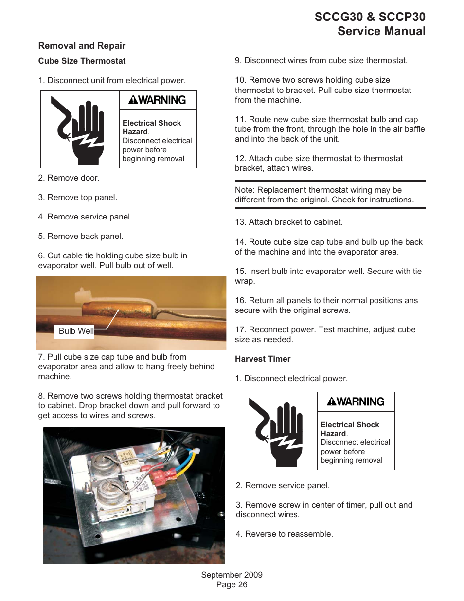 Sccg30 & sccp30 service manual | Scotsman SCCG30 User Manual | Page 27 / 30