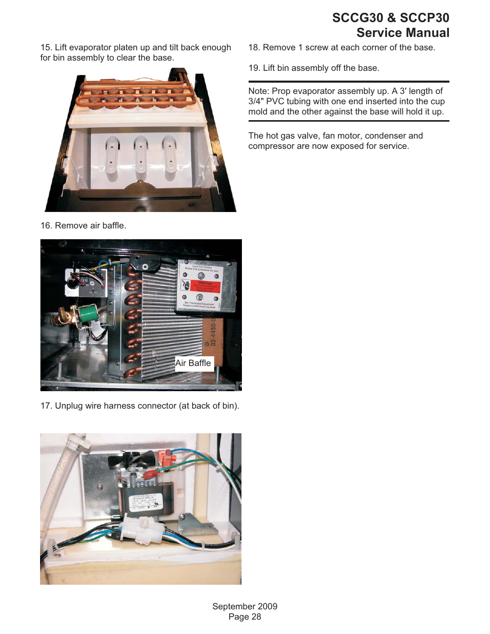 Removal and repair, Sccg30 & sccp30 service manual | Scotsman SCCG30 User Manual | Page 29 / 30