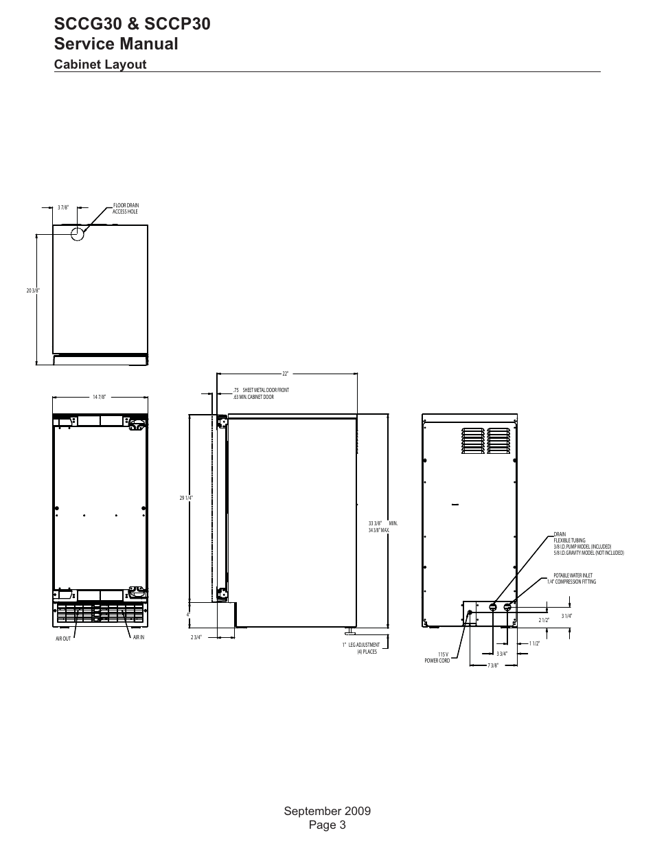 Sccg30 & sccp30 service manual, Cabinet layout | Scotsman SCCG30 User Manual | Page 3 / 30