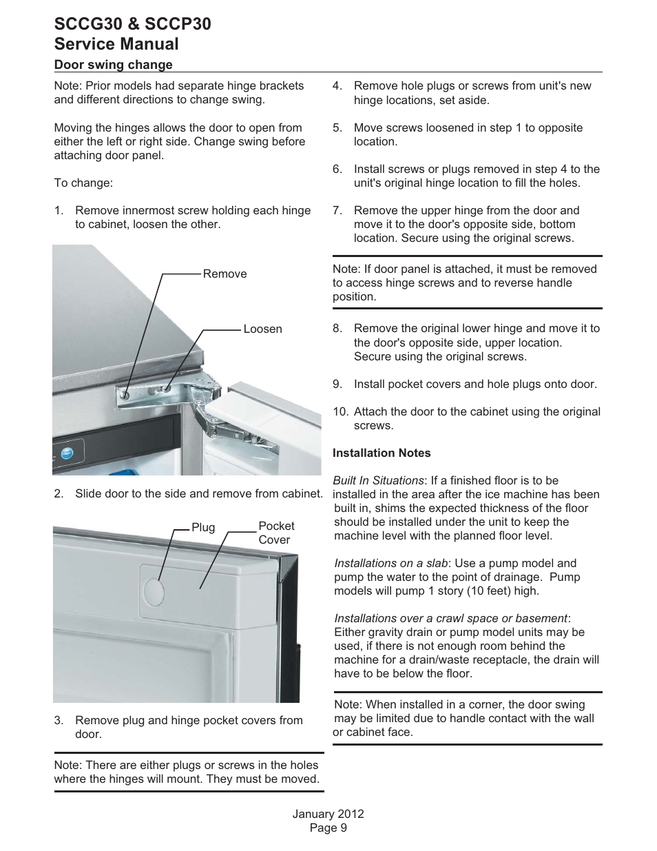 Sccg30 & sccp30 service manual | Scotsman SCCG30 User Manual | Page 9 / 30