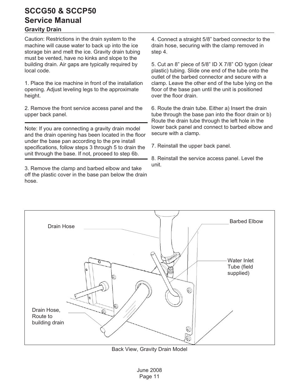 Gravity drain, Sccg50 & sccp50 service manual | Scotsman SCCG50 User Manual | Page 12 / 33