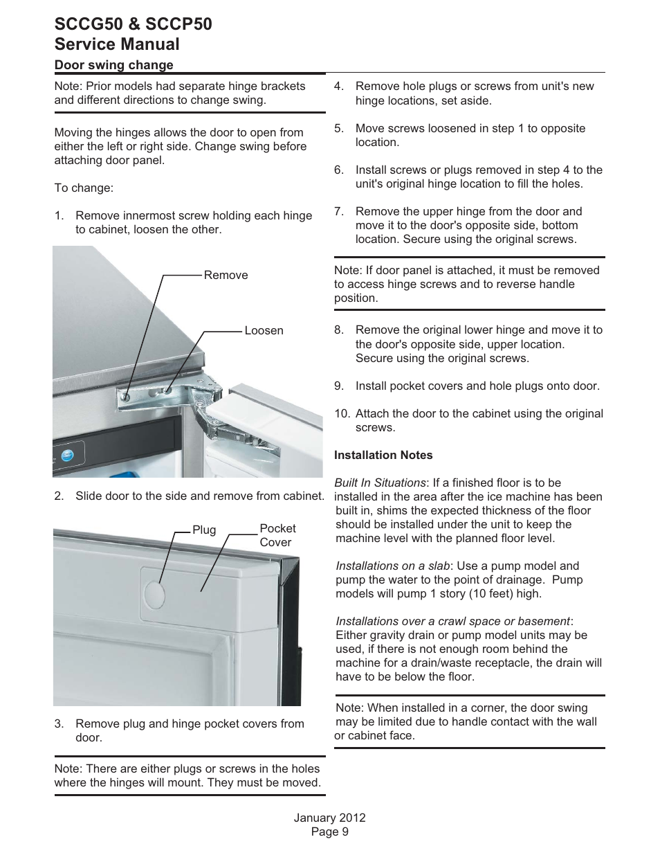 Sccg50 & sccp50 service manual | Scotsman SCCG50 User Manual | Page 9 / 33